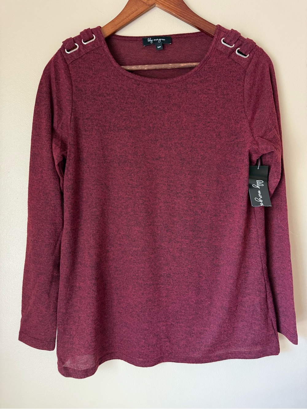 NEW Lily Morgan Wine Coloured Top